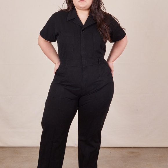 Big Bud Press Short Sleeve Jumpsuit – Basic Black - Picture 5 of 6